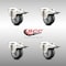 Service Caster 3 Inch 316SS Thermoplastic Rubber Swivel Bolt Hole Caster Set with Lock Brake SCC-SS316BHTTL20S314-TPRB-4 - alternate 5